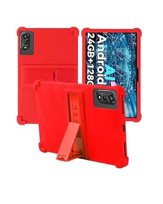 for Nexall N90 12 Inch Tablet Case,BOVUGAC Adjustable Stand Shockproof Easy Installation Slim and Lightweight Premium Silicone Protective Shell for Nexall N90 12" Case Cover.(Red)