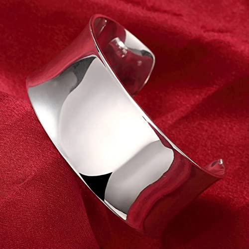 Bracelet rond en argent 925 jonc ouvert chic pour homme et femme