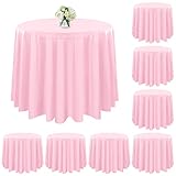 🌺Diseño circular: decore su evento de fiesta con un mantel redondo desechable para una apariencia simple y ordenada de su fiesta. Nuestros manteles son la elección perfecta para todos los temas de fiesta. Nuestros manteles redondos no presentan ningún patrón, este diseño permite todas las actividades, perfecto para mesas redondas de fiesta.