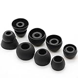 Sqrmekoko Earbud Eartips Compatible with Monster Beats Dr. Dre Powerbeats Powerbeats2 Powerbeats3 Wireless in-Ear Headphones (Black)