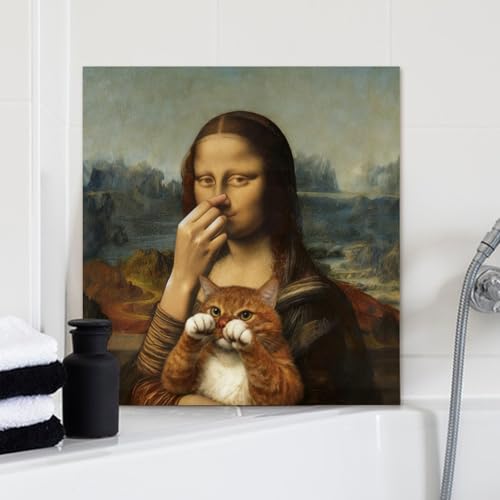 Image murale de salle de bain vintage avec chat mignon pour une ambiance rétro unique