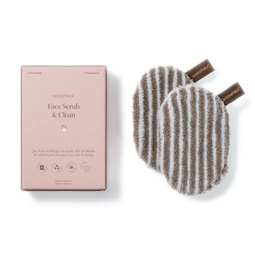 Waschies doppelseitige Gesichtsreinigungspad/Peeling Pads – 2er-Set – sanftes Peeling & porentiefe Reinigung – waschbar, wiederverwendbar & nachhaltig - hypoallergen und geeignet für alle Hauttypen
