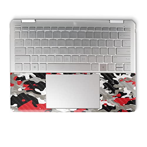 Image of MightySkins Carbon Fiber Skin Compatible with HP Spectre x360 14 inch (2022) Full Wrap Kit - Red Camo | Protective, Durable Textured Carbon Fiber Finish | Easy to Apply | Made in The USA