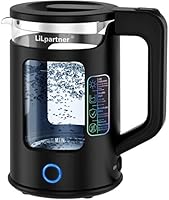 Electric Kettle, LILPARTNER 1.7 Litre Glass Kettle with Blue LED Indicator Light, 3000W Fast Boil Water Kettle, Cordless...