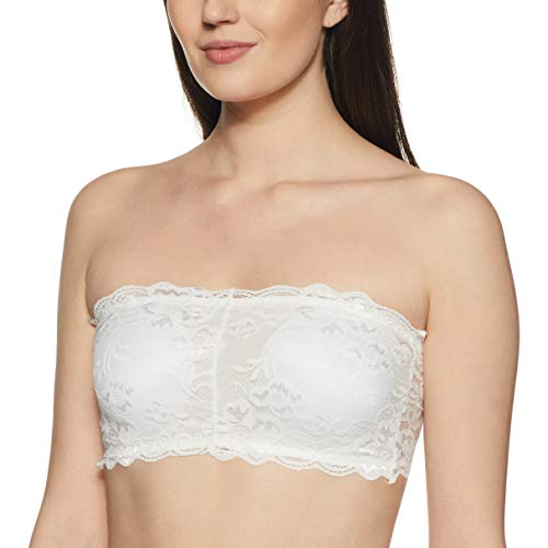 Image of Fabme Women Lace, Padded Tube Bra - Free Size - 3 Hook Back