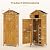 IRONMAX Outdoor Wooden Storage Shed, 71 Inches Outside Vertical Tool Storage Cabinet w/Folding Table & Removable Shelves, Tall Wood Garden Shed for Patio, Deck, Backyard, Lawn