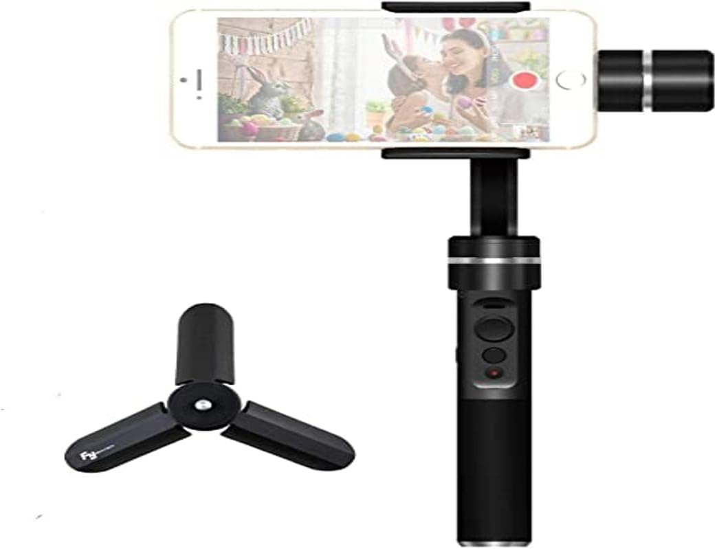 FeiyuTech SPG 3-Axis Gimbal (Splash-Proof Version), with Smart Portrait Mode, Precisely Adaptable for iPhone, Samsung, HUIWEI Smart Phones GoPro HERO5 and Sports Cameras, 360 Degree Limitless Panning