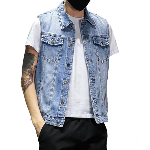 Veste sans manches en jean résoud le problème de mi-saison
