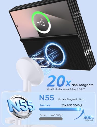Image of Aeinidi Magnetic Wireless Charger for Samsung, 3 in 1 Super Fast Charging Station for MagSafe Charger Stand for Galaxy S26 Ultra Z Fold /Flip 8, Watch Ultra 8 7, Buds 4 /3 Pro, Not for Watch 9 /Ultra 2