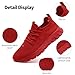 Tennis Shoes Womens Walking Running Sneakers Non Slip Gym Workout Athletic Lightweight Comfortable Fashion Sport Mesh Casual Shoe Red Size 10