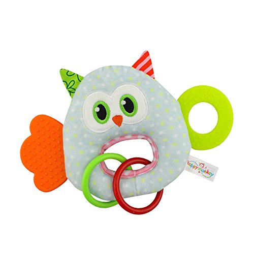 Asien 1 Pcs Nouveau-Né Infantile Bébé Peluche Douce Belle Jouet de Dentition Hochet Jouets De Dentition (Chouette)
