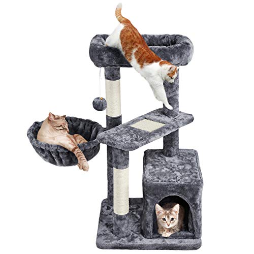 Topeakmart Cat Tree 33In Cat Tower With Extra Scratch Boards And Sisal Posts As Kitty Activity Center #TOP25
