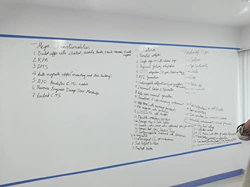 Image of D1 - Whiteboard Self-Adhesive Sticker for Office & Home, Writable Film, Writable Sheet, White Board Film, Whiteboard Sheet for Wall, Wood, Glass, Metal, Plastic(40 Sq. Ft(10Ft.*4Ft)