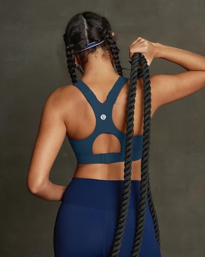 Image of RUNNING GIRL Sports Bras for Women High Support, Adjustable Straps High Impact Racerback Bra with Hook Closure Molded Cup