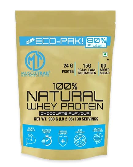 Eco Pak Natural Whey Protein 930G |30 Servings |24G Protein Per Serving |Vanilla |For Muscle Building&Recovery (930G, Vanilla)