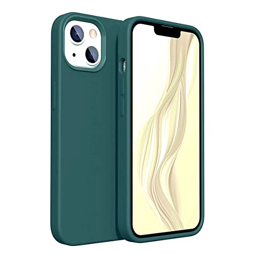 Image of LIRAMARK Liquid Silicone Soft Back Cover Case for Apple iPhone 13 Mini (5.4 Inch) (Pine Green)