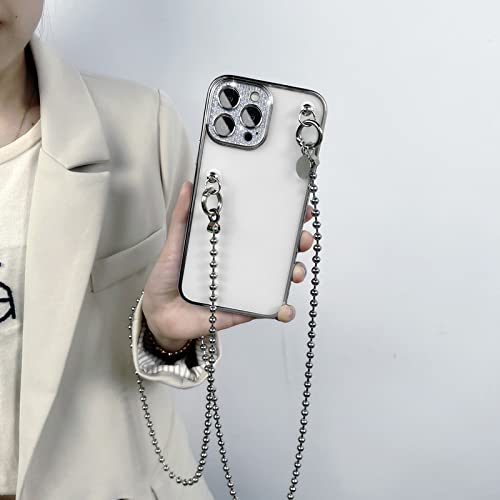 Luxe bandoulière chaîne métal pour iPhone X XS étui haut de gamme
