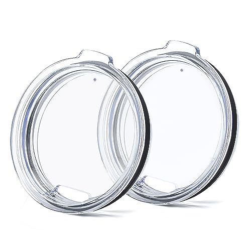 Prurex 30 ozTumbler Lids for Yeti Rambler, Ozark Trail and More Travel Mugs, Splash Proof Replacement Covers for 3.7' Inner Diameter Tumblers(2 Pack ）