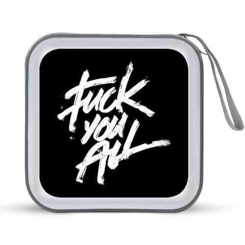 Fck You All CD Case Portable DVD Holder Storage Organizer for Home Travel