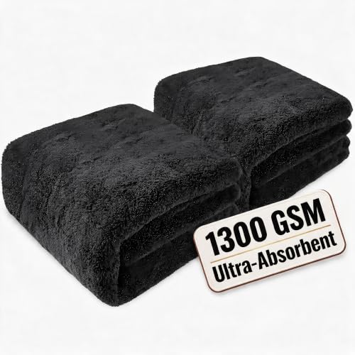 Luxlyra 2 Pack 1300 GSM Car Drying Towels – Drying Towels Car Detailing (36