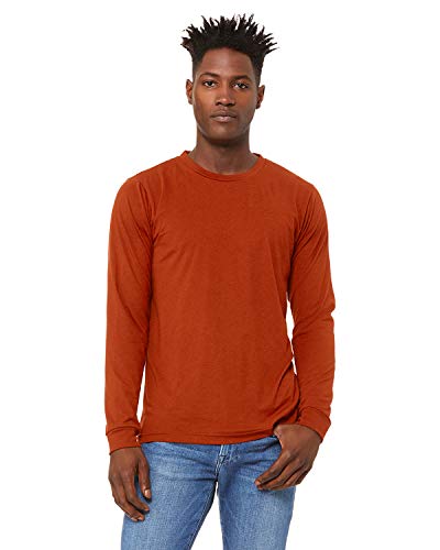 BELLA+CANVAS Unisex Jersey Long-Sleeve T-Shirt XL Brick Triblend