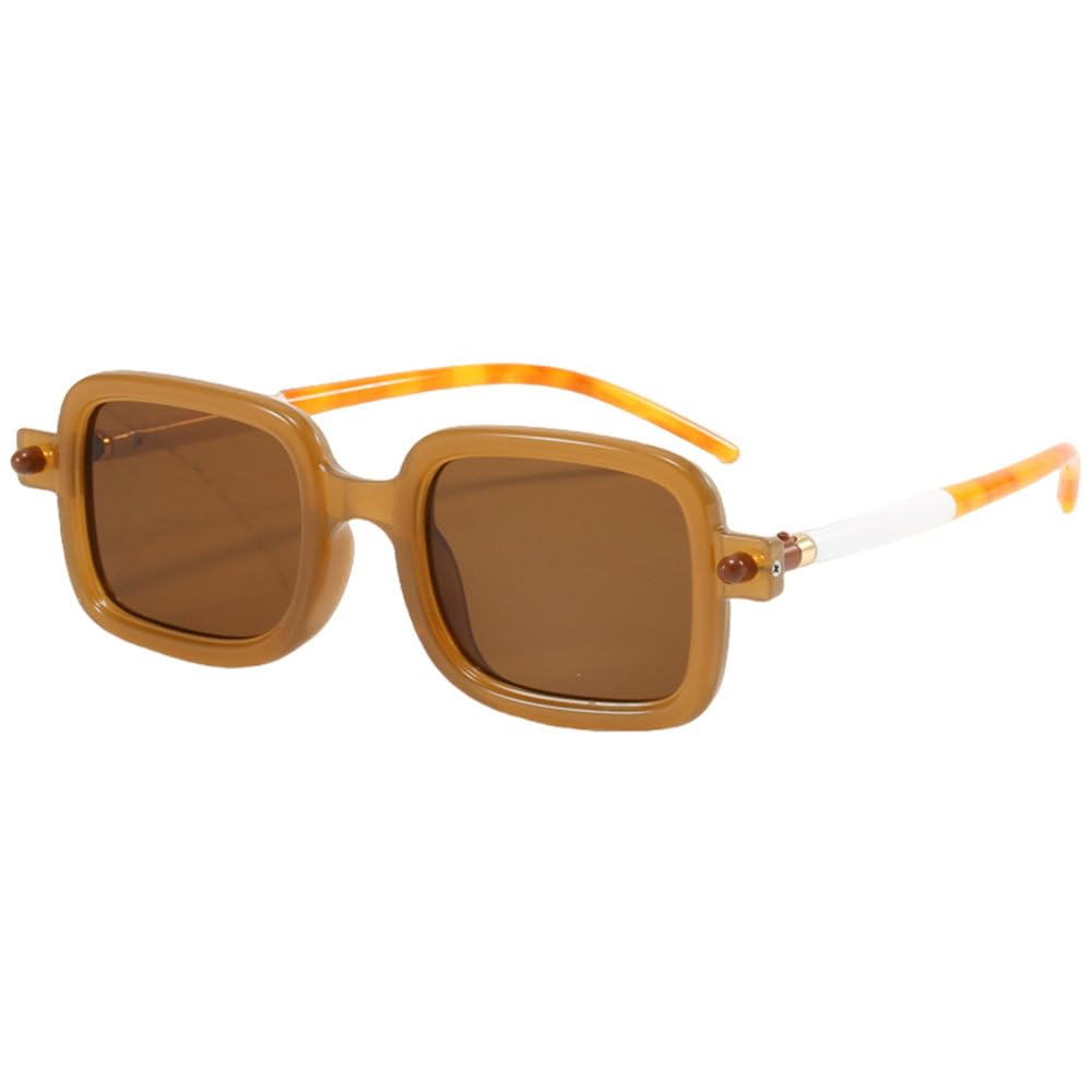 Lunettes de soleil carrées marron : le chic rétro d'été