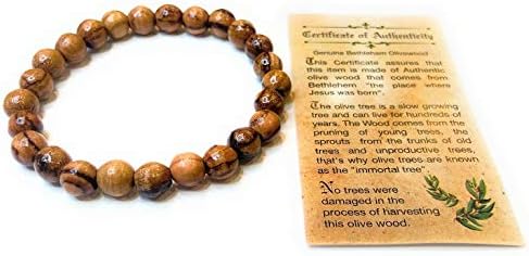 Handcrafted Olive Wood Prayer Bead Bracelet