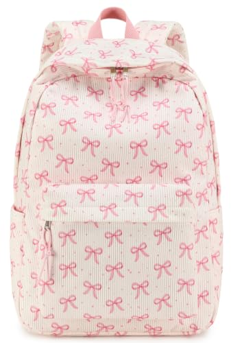 Image of BTOOP School Backpack for Teens Large Corduroy Bookbag Lightweight 15.6 inch Laptop Bag for Girls Women Casual High School College