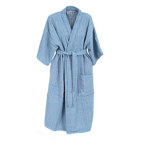 ROUPÃO DE BANHO ATOALHADO ADULTO 100% ALGODAO AZUL Tam. ÚNICO