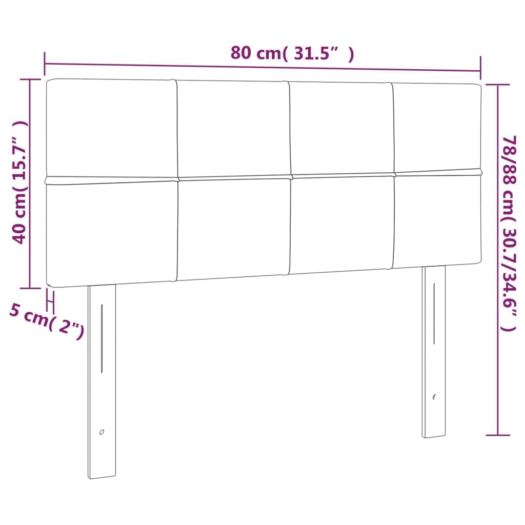 vidaXL Kopfteil, Bettkopfteil mit Holzbeinen, Höhenverstellbar Polsterkopfteil für Bett, Betthaupt Bettzubehör Schlafzimmer, Schwarz 80x5x78/88cm Samt