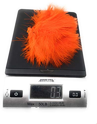 Creative Angler Strung Marabou Bird Feathers For Tying Fly Fishing Flies - Fly Tying Accessories - Perfect Choice For Tail & Wings And Easy To Tie On The Lure - Approximately 0.3 Ounces (Orange #TOP1