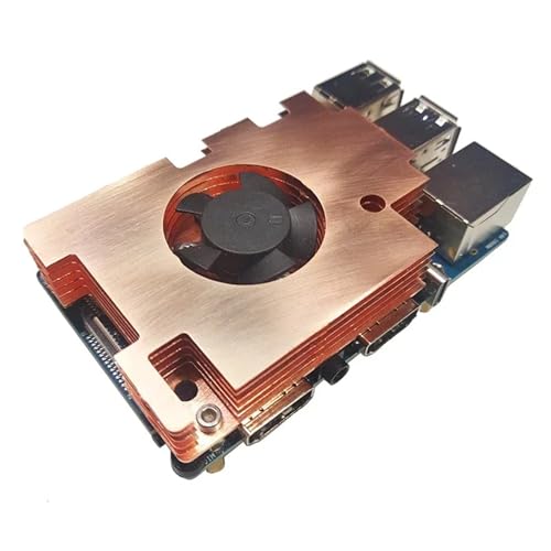 Boîtier en cuivre Orange Pi 5 Pro avec ventilateur et dissipateur de 13mm