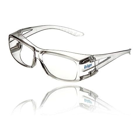 Dräger Safety Glasses X-pect 2400 | Anti-Fog & Anti-Scratch | For Construction Site, Laboratory, Workshop | Transparent Lenses Cover
