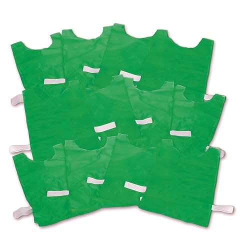 Chasubles d'entraînement vertes dossards sport nylon S&S Worldwide