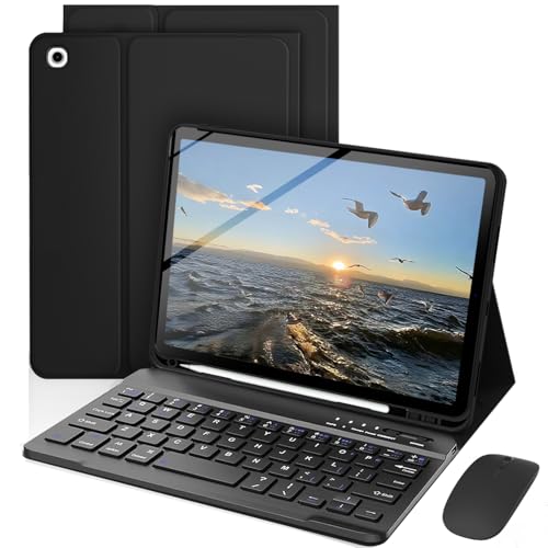 TnbonGip Keyboard Case for iPad mini 5th Generation 2019 / mini 4th Generation 2015 7.9 inch Mouse and Detachable Keyboard Adjustable Stand Built in Pencil Holder Auto-Sleep/Wake Feature Black
