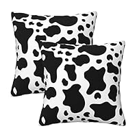 BESPORTBLE Federa Per Cuscino Decorativa Con Stampa Mucca - 45x45 Cm, Morbida, Con Cerniera Nascosta - Per Divano, Camera Da Letto, Soggiorno - 3