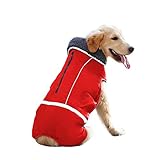 IREENUO Winter Coats for Dogs,Reversible Windproof Waterproof Design Dog Life Jacket Fleece Vest for Small Medium Large Dogs