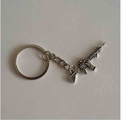 AR15 Rifle Keychain, M4 Carbine Rifle Keychain, Assault Rifle Keychain, Service Weapon Keychain, Gift for Gun Enthusiast, Firearm Enthusiast