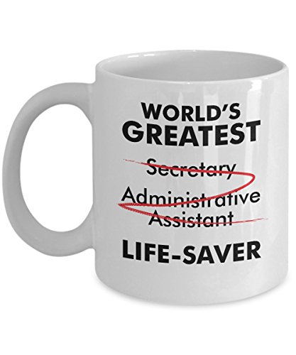 World's Greatest Secretary Life Saver Funny Appreciation Present Idea Mug (11oz)