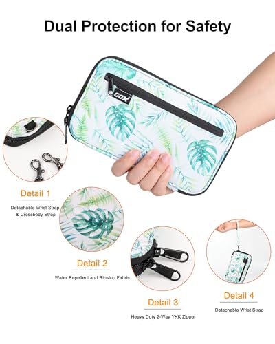 Neck Wallet RFID Blocking Family Passport Holder Organizer Case Travel Pouch (Forest)