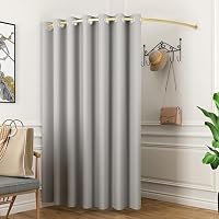 Camerino Mobile Spogliatoio, Semplice Portatile Tenda per Negozio di Abbigliamento e Sartoria, Tenda Divisoria Temporanea per Ufficio dormitorio Cabina Spazio Privacy (Colore : Nero, Taglia : D