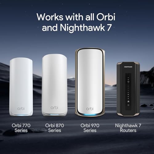 Image of XLTTYWL Wall Mount for Netgear Orbi & Nighthawk WiFi 7, Black, 1 Pack | Fits Nighthawk RS200 /280S /300 /500 /600 /700S & Orbi 370 /770 /870 /970, Durable ABS, Space-Saving Design, Secure Mount