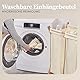 Hennez Wäschesammler XXL - Wäschekorb 3 Fächer - Wäschesortierer Wäschebox - Holz - Wäschetrenner Beige - Wäsche Sortiersystem Bambus - Wäschkorb - Laundry Basket