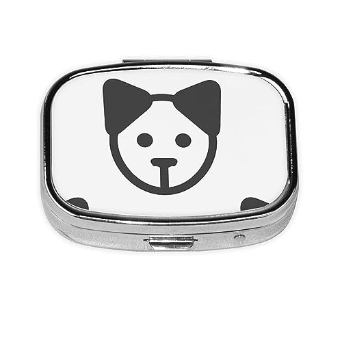 ピルケース 薬ケース かわいい 動物 犬柄 スクエアピルボックス ピルボックス 小さなピルボックス ミニピルボックス ミニ薬箱 携帯ピルケース 収納ボックス 小物入れ 携帯用 くすり整理 人気 長方形 薄型 コンパクト 小型 おしゃれ くすり整理 ピルミニ