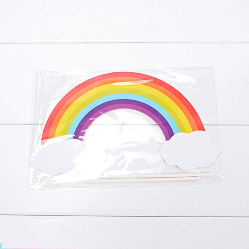 Flairs New York Happy Birthday Decorations Cake Toppers Party Props (Pack of 1 Cake Topper, Rainbow and Clouds) - Thumbnail 4