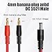 YACSEJAO 14AWG DC5521 to 4mm Banana Cable 3FT/1M DC 5.5mm x 2.1mm to 4mm Banana Plug Cable DC 12V-24V Instrumentation Equipment Connector (DC5.5 * 2.1MM)