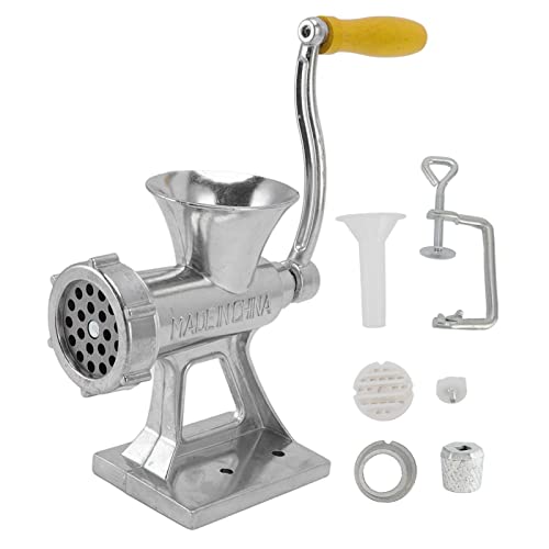 Manual de Molinillo de Carne Mincer, Aluminio de Aluminio Ardor de Salchicha de Mando de Carne para Carne de Cerdo, Cordero, Pato, Carne de Res, Ideal para Restaurantes Caseros