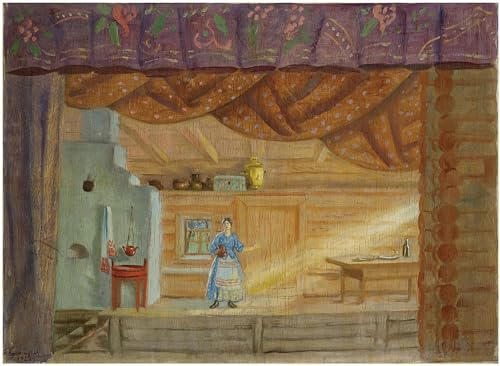 Poster artistique Virineya de Kustodiev - Habillage pour Grand Mur Vide 60x90