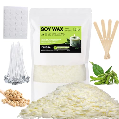 DINGPAI Cera de soja natural para fabricação de velas, flocos de ...