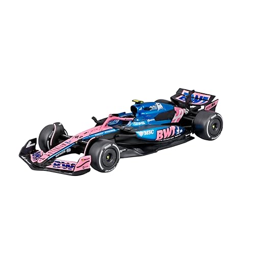 Bburago - F1 BWT Alpine A525 2025#43 Colapinto, Voiture diecast à l'échelle 1:43 avec détails réalistes, réplique F1 Alpine, livrée Bleue/Rose, Licence Officielle, âge recommandé 3+ Ans